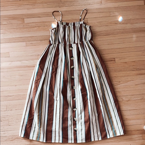 NWOT ASOS fall stripe button dress size 4 - Picture 1 of 1